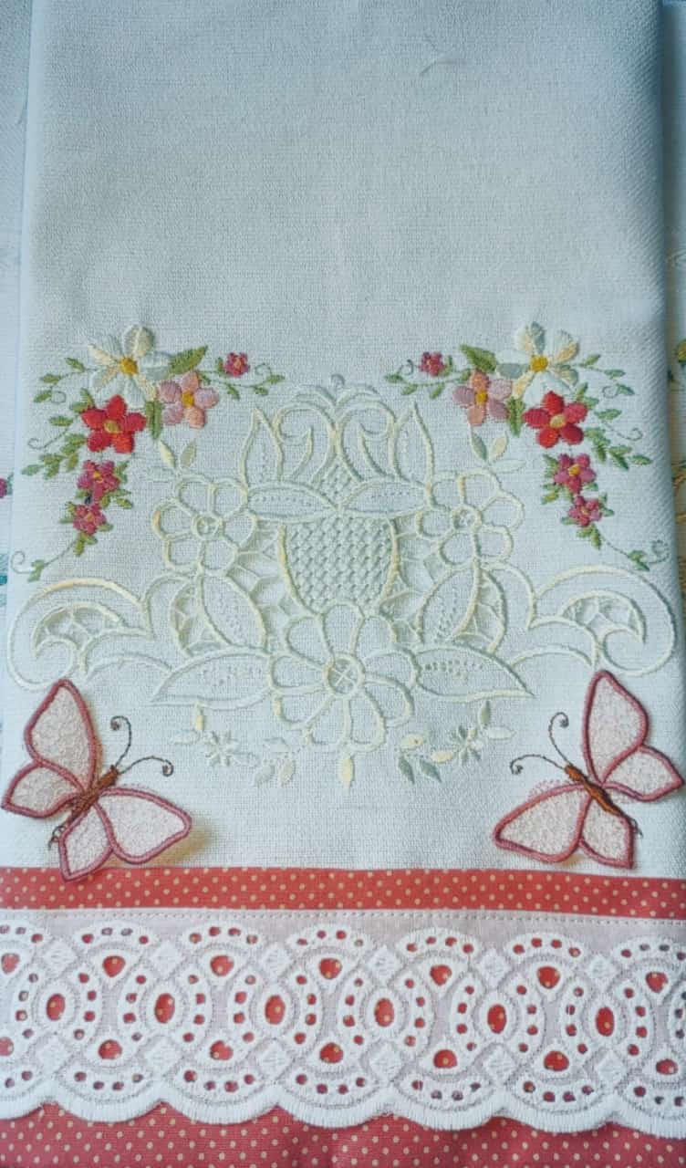 Pano de Prato, Bordado Rechilie